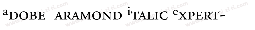 Adobe Garamond Italic Expert字体转换